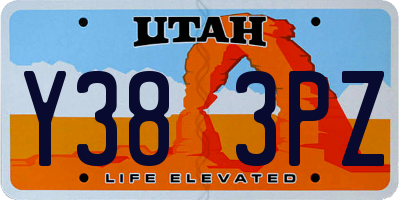 UT license plate Y383PZ