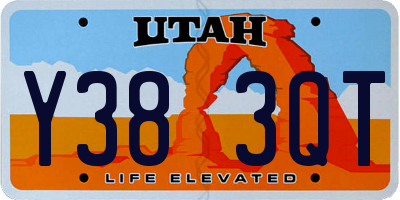 UT license plate Y383QT