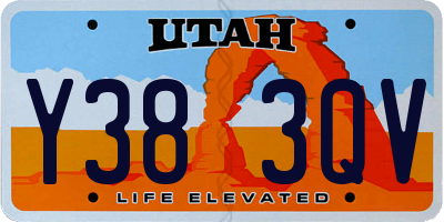 UT license plate Y383QV