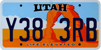 UT license plate Y383RB