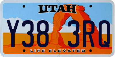 UT license plate Y383RQ