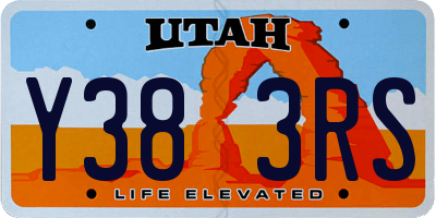 UT license plate Y383RS