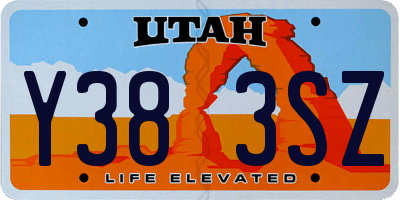 UT license plate Y383SZ