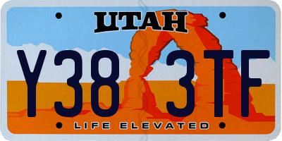 UT license plate Y383TF