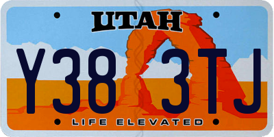 UT license plate Y383TJ