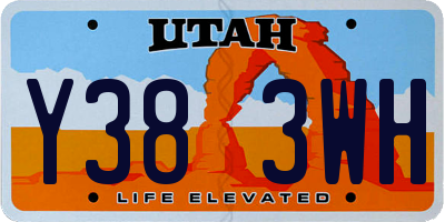 UT license plate Y383WH