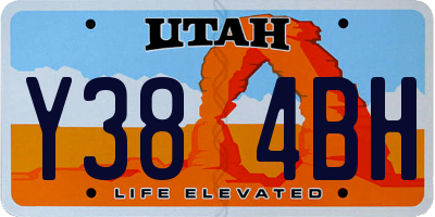 UT license plate Y384BH