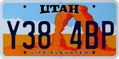 UT license plate Y384BP