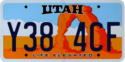 UT license plate Y384CF