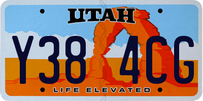UT license plate Y384CG