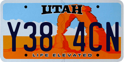 UT license plate Y384CN