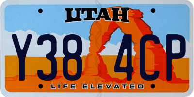 UT license plate Y384CP