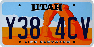 UT license plate Y384CV