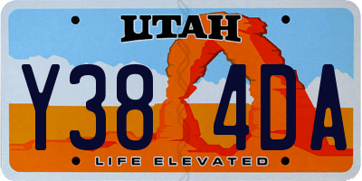 UT license plate Y384DA