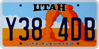 UT license plate Y384DB