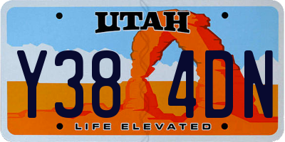 UT license plate Y384DN