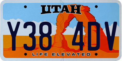 UT license plate Y384DV