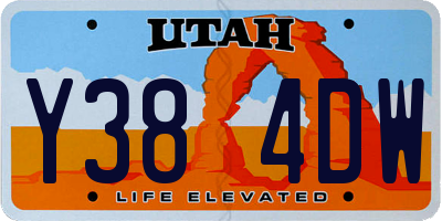UT license plate Y384DW