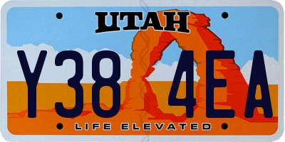 UT license plate Y384EA
