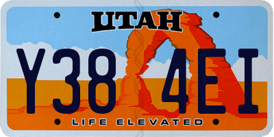 UT license plate Y384EI