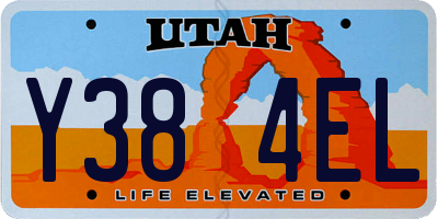 UT license plate Y384EL
