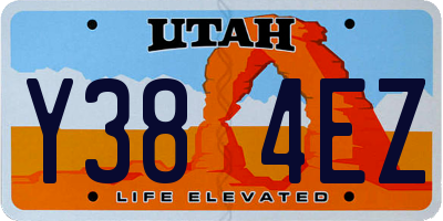UT license plate Y384EZ