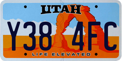 UT license plate Y384FC