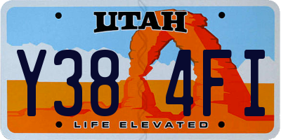 UT license plate Y384FI