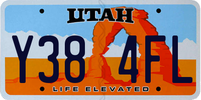 UT license plate Y384FL