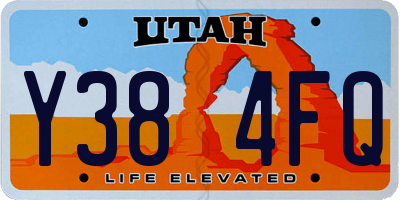 UT license plate Y384FQ