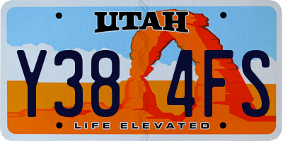 UT license plate Y384FS