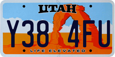 UT license plate Y384FU