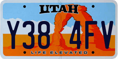 UT license plate Y384FV