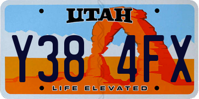 UT license plate Y384FX