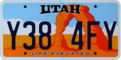 UT license plate Y384FY