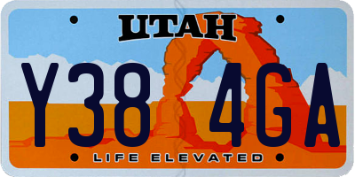 UT license plate Y384GA