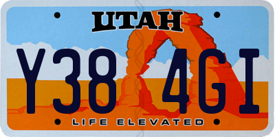 UT license plate Y384GI
