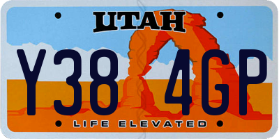 UT license plate Y384GP
