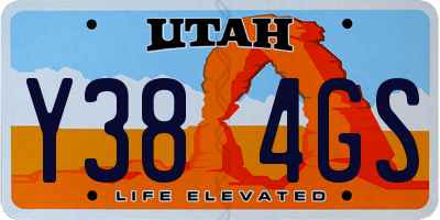 UT license plate Y384GS