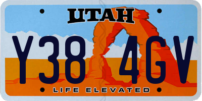 UT license plate Y384GV