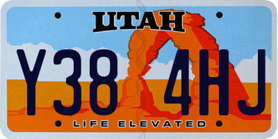 UT license plate Y384HJ