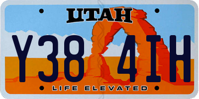 UT license plate Y384IH