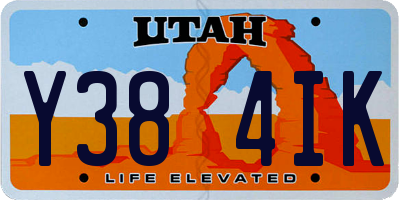 UT license plate Y384IK