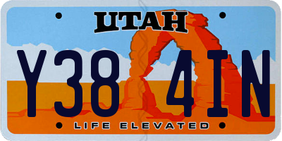 UT license plate Y384IN