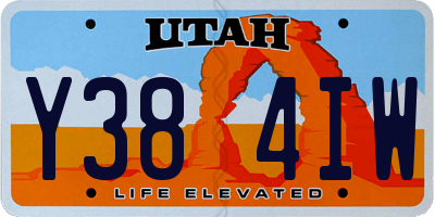 UT license plate Y384IW