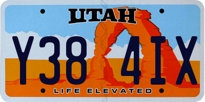 UT license plate Y384IX