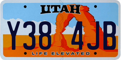 UT license plate Y384JB