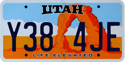 UT license plate Y384JE