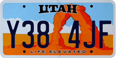 UT license plate Y384JF
