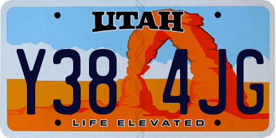 UT license plate Y384JG
